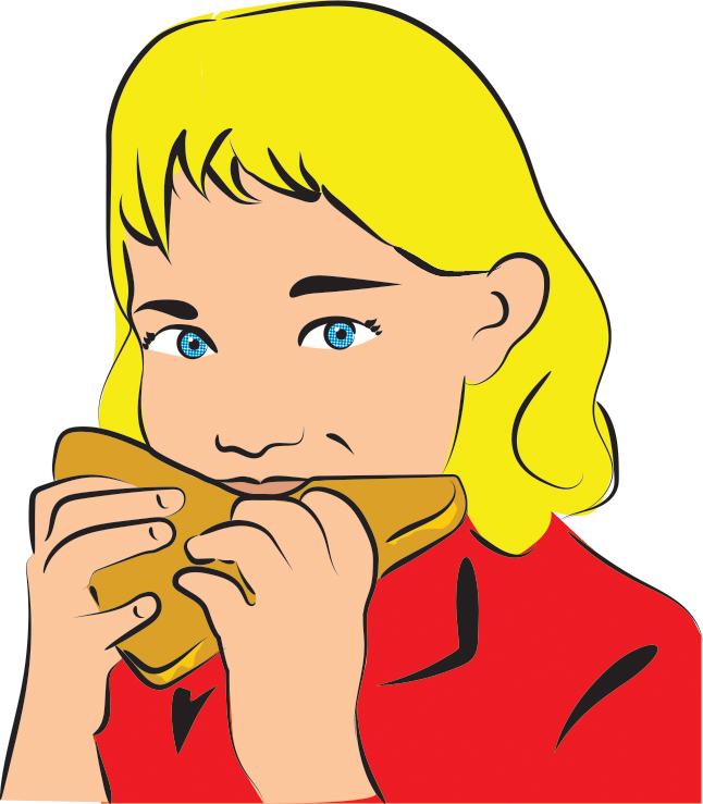 Grilled Cheese Girl Illustration