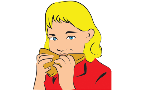 Grilled Cheese Girl Illustration